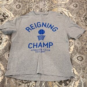 Reigning Champ Midweight Jersey T-Shirt in Heather Grey